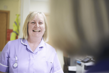 a nurse smiling