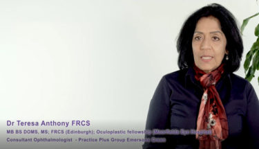 Teresa Anthony consultant video talking about cataract surgery