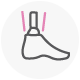 Prosthetics surgery icon