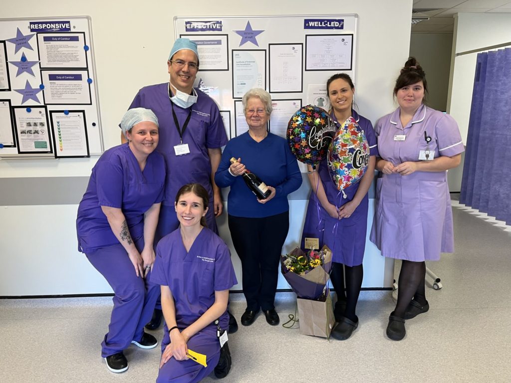 Portsmouth staff with patient