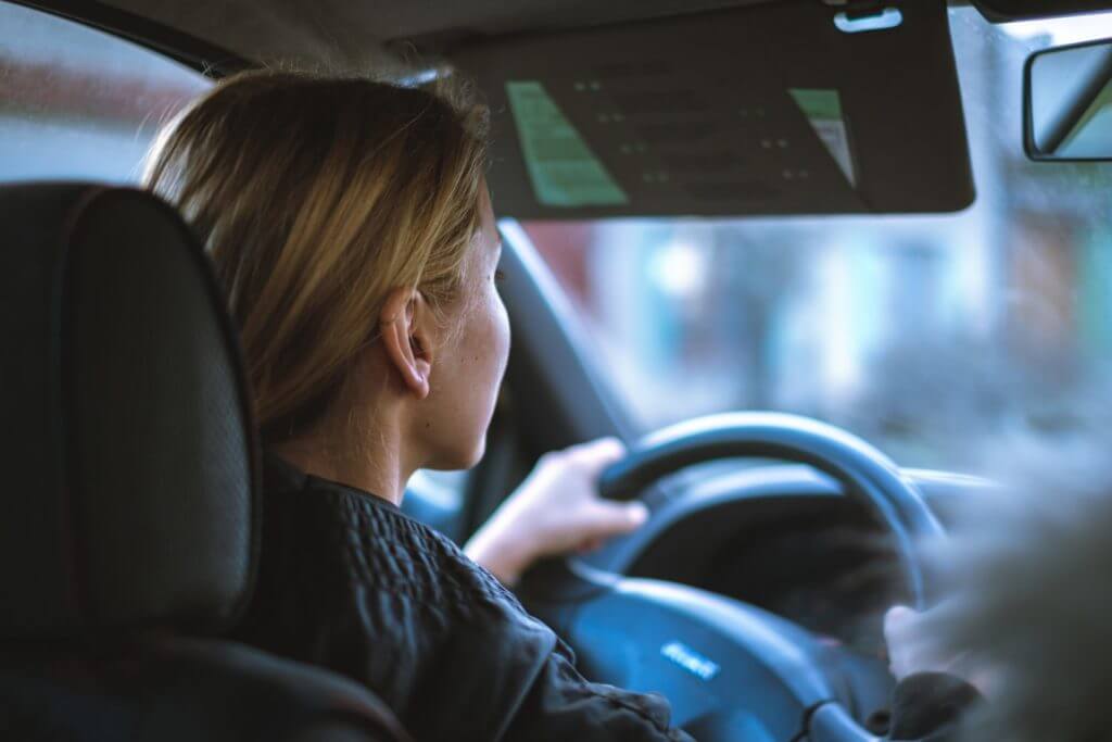 Woman driving