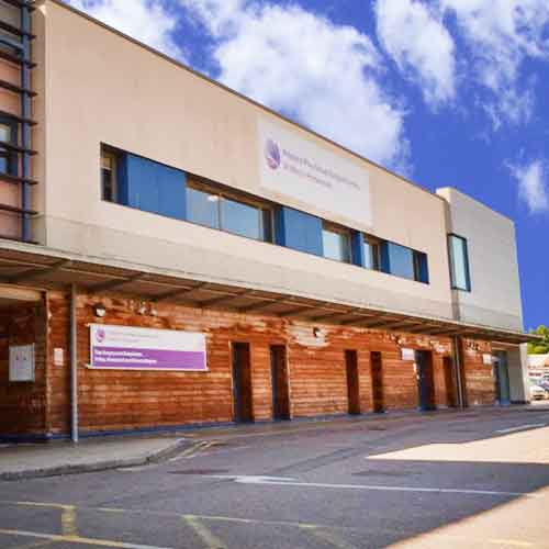 St Mary's Portsmouth hospital, view of front elevation