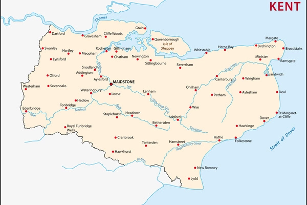 map of kent