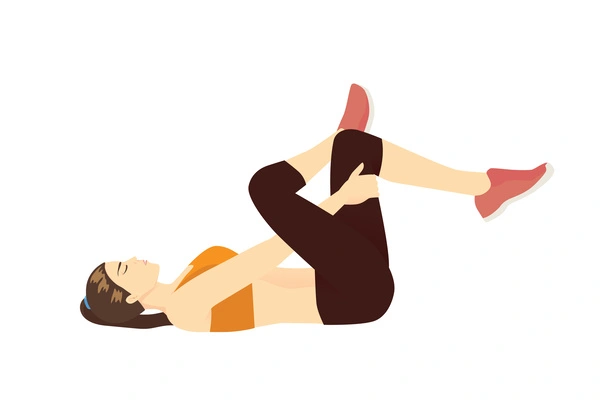 Graphic image of woman stretching 