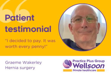 Graeme's testimonial about getting private hernia surgery with Wellsoon