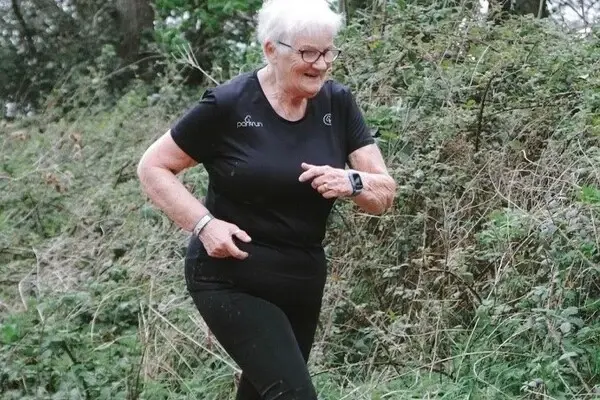 Linda going for a run