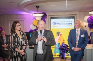 New Birmingham hospital photo, Practice Plus Group- CEO Jim Easton and Dr Hilary Jones opening speeches