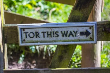 sign for glastonbury tor