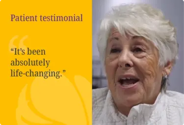 Karen Hardy Wellsoon patient testimonial, knee surgery at Practice Plus Group Hospital, Barlborough. "It's been absolutely life-changing" said Karen.