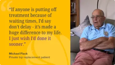 Michael Flack Wellsoon hip patient testimonial