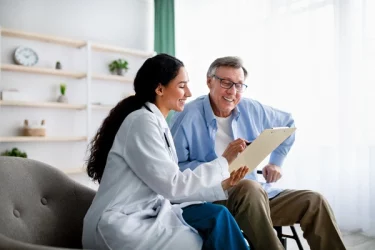using pmi for ppg treatment doctor with patient