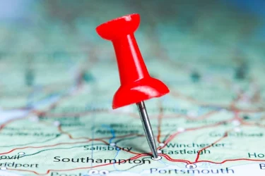 map showing southampton