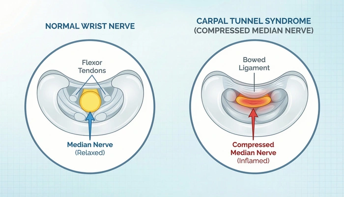 carpal tunnel compressed nerve
